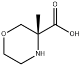 3-Morpholinecarboxylic acid, 3-methyl-, (3R)- Structure