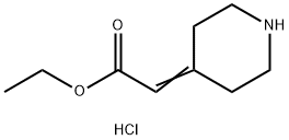 Acetic acid, 2-(4-piperidinylidene)-, ethyl ester, hydrochloride (1:1) Struktur