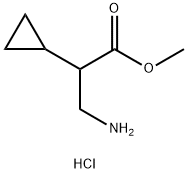 Cyclopropaneacetic acid, α-(aminomethyl)-, methyl ester, hydrochloride (1:1) Struktur