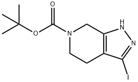 tert-Butyl 3-iodo-1,4,5,7-tetrahydro-6H-pyrazolo[3,4-c]pyridine-6-carboxylate Structure