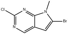 6-Bromo-2-chloro-7-methyl-7H-pyrrolo[2,3-d]pyrimidine Struktur