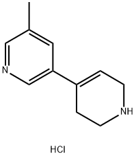 3,4′-Bipyridine, 1′,2′,3′,6′-tetrahydro-5-methyl-, hydrochloride (1:2) Structure