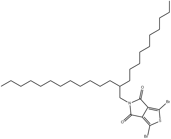 1,3-Dibromo-5-(2-decyltetradecyl)-4H-thieno[3,4-c]pyrrole-4,6(5H)-dione Struktur