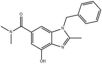 4-羟基-N,N,2-三甲基-1-(苯甲基)-1H-苯并咪唑-6-甲酰胺,1640981-20-9,结构式