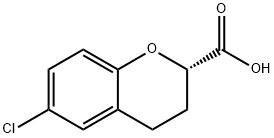 2H-1-Benzopyran-2-carboxylic acid, 6-chloro-3,4-dihydro-, (2S)- 结构式