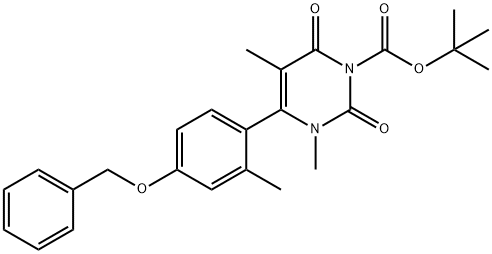 3,6-Dihydro-3,5-dimethyl-4-[2-methyl-4-(phenylmethoxy)phenyl]-2,6-dioxo-1(2H)-Pyrimidinecarboxylic acid 1,1-dimethylethyl ester|3,6-Dihydro-3,5-dimethyl-4-[2-methyl-4-(phenylmethoxy)phenyl]-2,6-dioxo-1(2H)-Pyrimidinecarboxylic acid 1,1-dimethylethyl ester