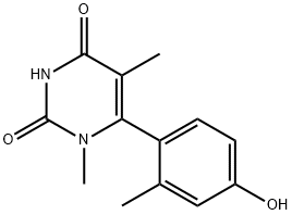 6-(4-Hydroxy-2-methylphenyl)-1,5-dimethyl-2,4(1H,3H)-pyrimidinedione, 1643462-63-8, 结构式