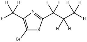 5-Bromo-[4-methyl-2-(n-propyl)-d10]-thiazole Struktur