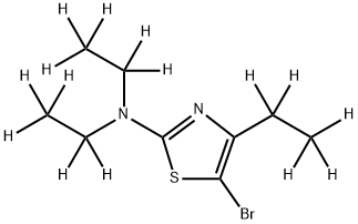 5-Bromo-(4-ethyl-2-diethylamino-d15)-thiazole Struktur