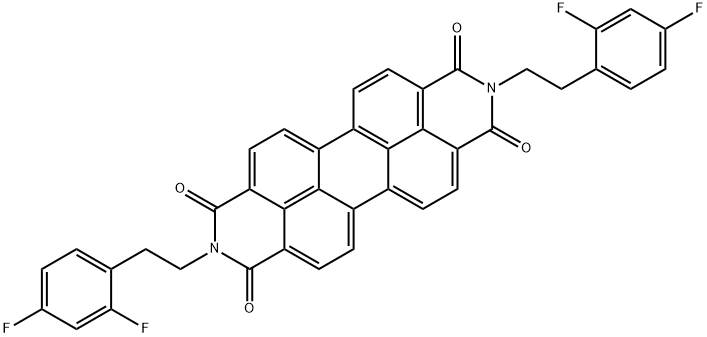 N,N'-bis[2-(2,4-difluoro-phenyl)-ethyl]-3,4,9,10-perylene dicarboxiMide Struktur