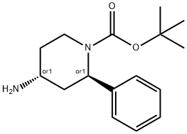 1-Piperidinecarboxylic acid, 4-amino-2-phenyl-, 1,1-dimethylethyl ester, (2R,4R)… Structure