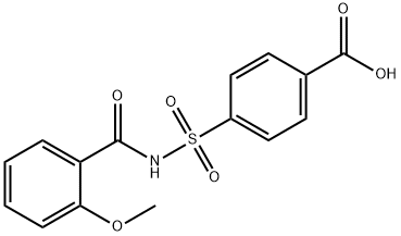 Benzoic acid, 4-[[(2-methoxybenzoyl)amino]sulfonyl]- Structure