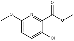 2-Pyridinecarboxylic acid, 3-hydroxy-6-methoxy-, methyl ester Struktur