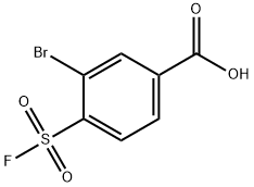 Benzoic acid, 3-bromo-4-(fluorosulfonyl)- Struktur