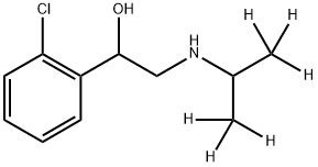 1-(2-Chlorophenyl)-2-((propan-2-yl-1,1,1,3,3,3-d6)amino)ethan-1-ol|氯丙那林-D6