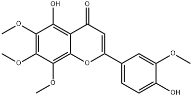4H-1-Benzopyran-4-one, 5-hydroxy-2-(4-hydroxy-3-methoxyphenyl)-6,7,8-trimethoxy- Structure