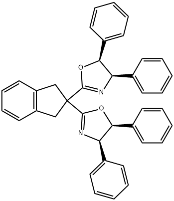 (4R,4'R,5S,5'S)-2,2'-(1,3-二氢-2H-茚-2-甲基叉双[4,5-二氢-4,5-二苯基恶唑,1656253-81-4,结构式
