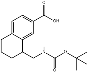 2-Naphthalenecarboxylic acid, 8-[[[(1,1-dimethylethoxy)carbonyl]amino]methyl]-5,6,7,8-tetrahydro- Structure