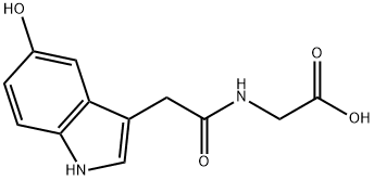 Glycine, N-[2-(5-hydroxy-1H-indol-3-yl)acetyl]- Structure
