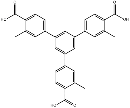 [1,1':3',1''-Terphenyl]-4,4''-dicarboxylic acid, 5'-(4-carboxy-3-methylphenyl)-3,3''-dimethyl-|5'-(4-羧基-3-甲基苯基)-3,3'-二甲基[1,1':3',1'-三苯基]-4,4'-二羧酸