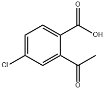 2-乙酰基-4-氯苯甲酸 结构式