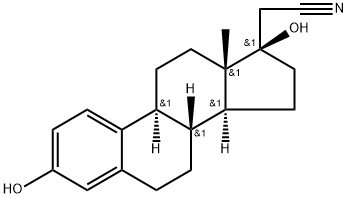 17β-Cyanmethyl-oestra-1,3,5(10)-trien-3,17β-diol Structure