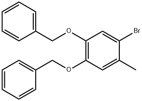 Benzene, 1-bromo-2-methyl-4,5-bis(phenylmethoxy)- Structure