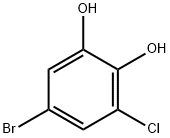 5-Bromo-3-chloro-benzene-1,2-diol,1679348-17-4,结构式