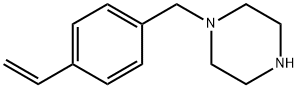 1-[(4-乙烯基苯基)甲基]哌嗪 结构式