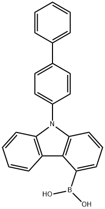 Boronic acid, B-(9-[1,1'-biphenyl]-4-yl-9H-carbazol-4-yl)- Structure