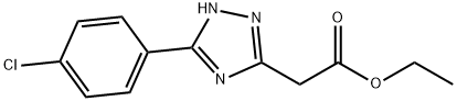 1H-1,2,4-Triazole-3-acetic acid, 5-(4-chlorophenyl)-, ethyl ester,168639-16-5,结构式
