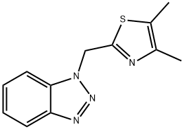 2-((1H-苯并[D][1,2,3]三唑-1-基)甲基)-4,5-二甲基噻唑,168698-04-2,结构式