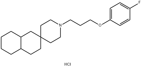 Spiro[naphthalene-2(1H),4'-piperidine], 1'-[3-(p-fluorophenoxy)propyl]decahydro-, hydrochloride, trans- (8CI) Structure