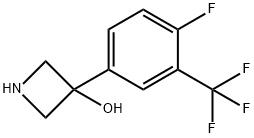 3-[4-氟-3-(三氟甲基)苯基]氮杂环丁烷-3-醇 结构式