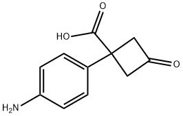 1-(4-氨基苯基)-3-氧代环丁烷羧酸, 1691747-12-2, 结构式