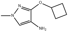3-环丁氧基-1-甲基-1H-吡唑-4-胺, 1691834-48-6, 结构式