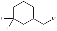 Cyclohexane, 3-(bromomethyl)-1,1-difluoro- Struktur