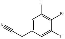 2-(4-溴-3,5-二氟苯基)乙腈 结构式