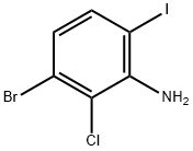 3-溴-2-氯-6-碘苯胺 结构式