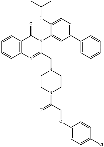 1695533-44-8 4(3H)-Quinazolinone, 2-[[4-[2-(4-chlorophenoxy)acetyl]-1-piperazinyl]methyl]-3-[4-(1-methylethoxy)[1,1'-biphenyl]-3-yl]-