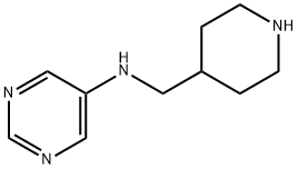 N-(4-piperidinylmethyl)-5-Pyrimidinamine Structure