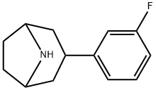 8-Azabicyclo[3.2.1]octane, 3-(3-fluorophenyl)- Structure