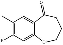 8-fluoro-7-methyl-3,4-dihydrobenzo[b]oxepin-5(2H)-one 化学構造式