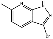 3-溴-6-甲基-1H-吡唑并[3,4-B]吡啶 结构式