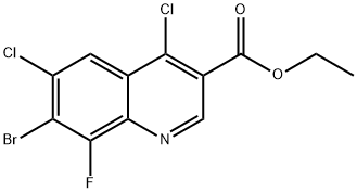 7-溴-4,6-二氯-8-氟喹啉-3-羧酸乙酯 结构式