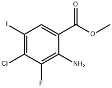 Benzoic acid, 2-amino-4-chloro-3-fluoro-5-iodo-, methyl ester Structure
