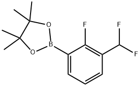 2-(3-(二氟甲基)-2-氟苯基)-4,4,5,5-四甲基-1,3,2-二氧硼杂环戊烷,1698908-91-6,结构式