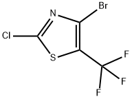 Thiazole, 4-bromo-2-chloro-5-(trifluoromethyl)- Structure