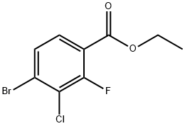 Ethyl 4-bromo-3-chloro-2-fluorobenzoate 化学構造式