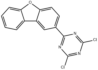 2,4-Dichloro-6-(dibenzo[b,d]furan-2-yl)-1,3,5-triazine 化学構造式
